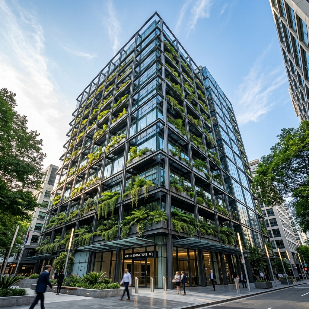 Modern Commercial Steel and Glass Facade