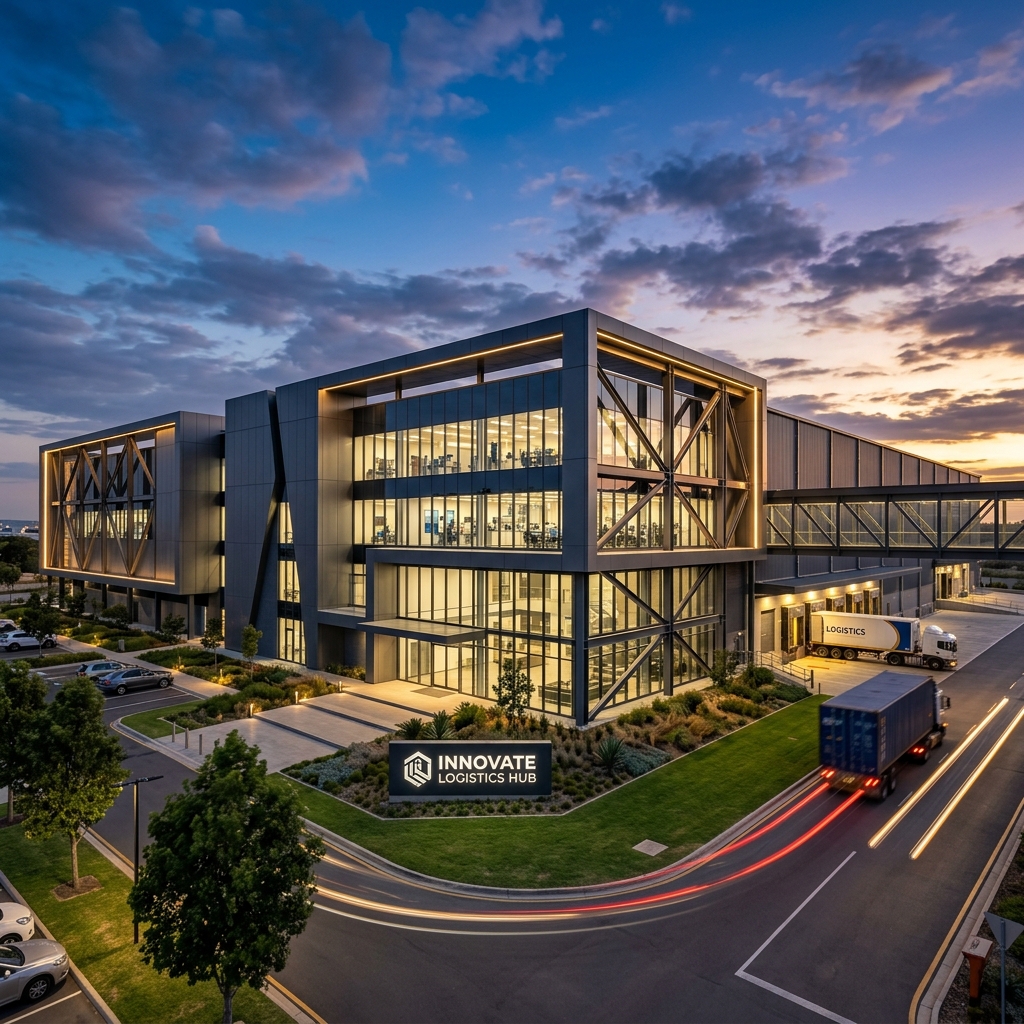 Sleek Industrial Warehouse Architecture